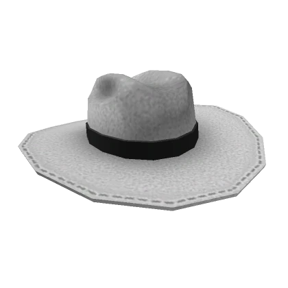 White Gunfighter Cowboy Hat