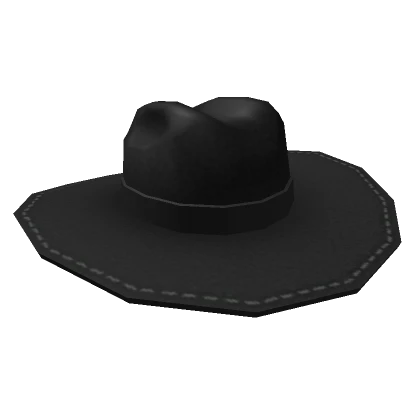 Black Gunfighter Cowboy Hat