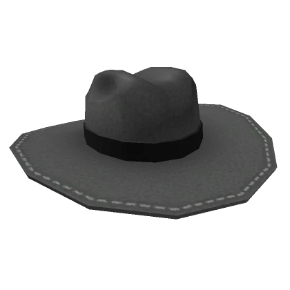 Gray Gunfighter Cowboy Hat