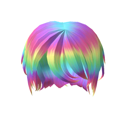 Short Messy Cut - Rainbow