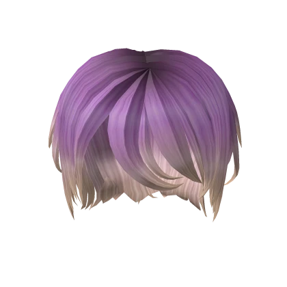 Short Messy Cut - Purple Blonde Ombre