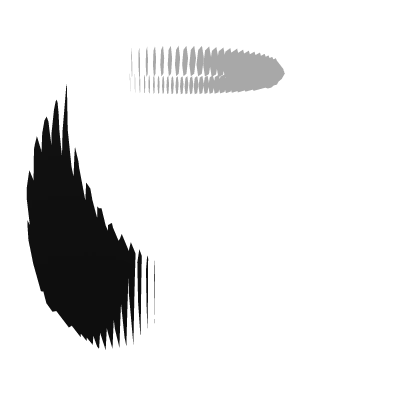 Half Devil Half Celestial Horns Black and Whte