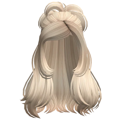 Y2K Half up Hairstyle in Blonde