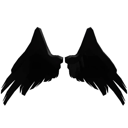 Oversized Angel Wings Black