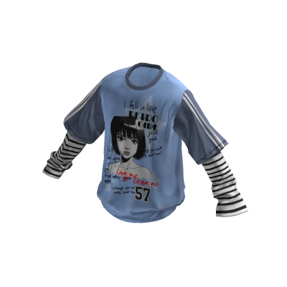 💗Y2K GRAPHIC T-SHIRT_BLUE