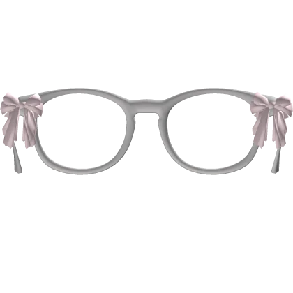 White Glasses With Pink Ribbon bows