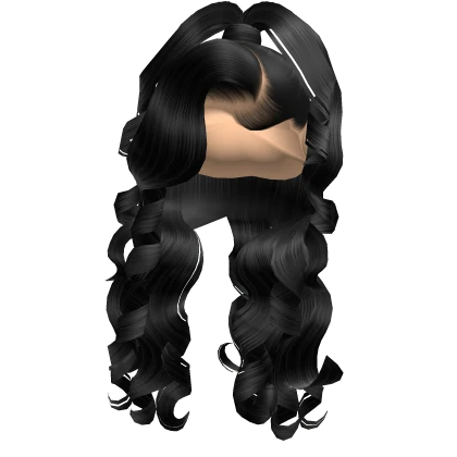 𝒫 | Summer Curly Half Up Half Down in Black