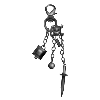 chrome Y2k streetwear metal hip keychain