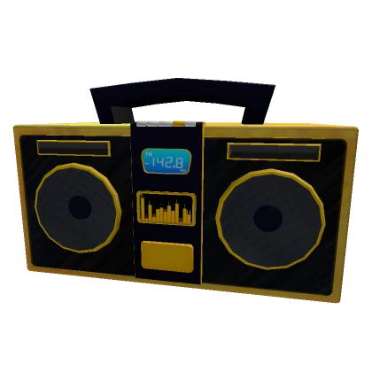 (Animated) Golden BoomBox Head