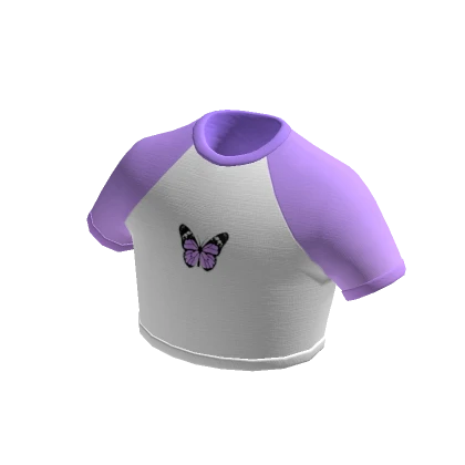 🦋 Butterfly Crop top Shirt - Purple