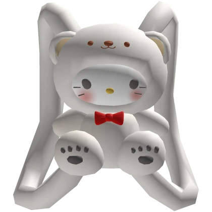  Lindo gatito vestido de oso polar