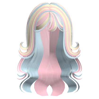 Cute Wavy Messy Feathered Hair in Confetti