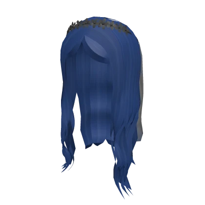 Undead/corpse bride emily's wavy hair +veil (Blue)