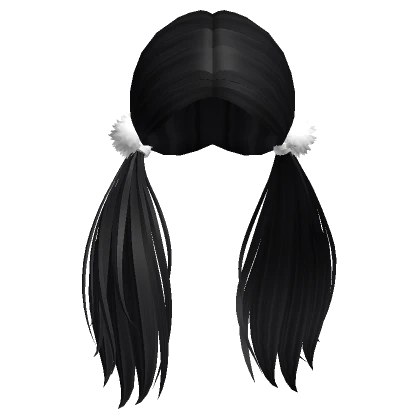 Deluxe Pompom Pigtails in Black