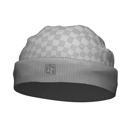 🌟 Grey DT Designer Checker Beanie