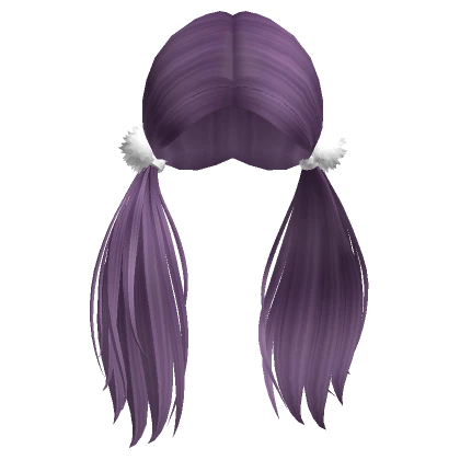 Deluxe Pompom Pigtails in Purple