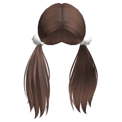 Deluxe Pompom Pigtails in Brown