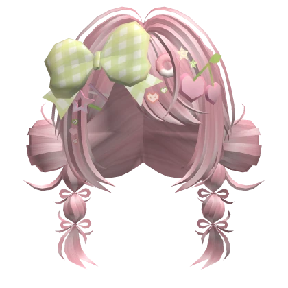 🍀Harajuku Decora Pigtails (Pink)