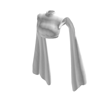 🫧 White Goth Leather Crop Top Cape Sleeves