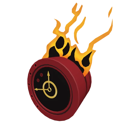 Red Flaming Clock 