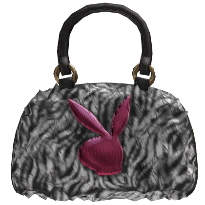 2000s McBling Bunny Designer Bag (Zebra Print)