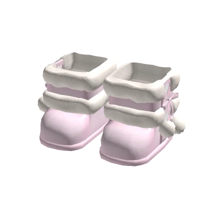 ♡ cute pink fluffy winter boots