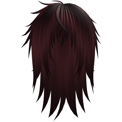 Dark Red Vkei Rockstar Wolfcut Emo Hair ♰