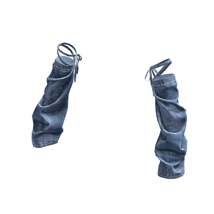 Blue Y2K Denim Strap Arm Warmers🫐