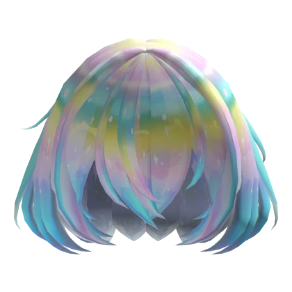 Diamond rainbow white short bob anime