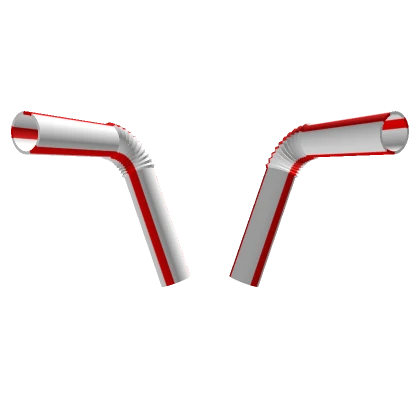 Double Bendy Straw Horn [Red]