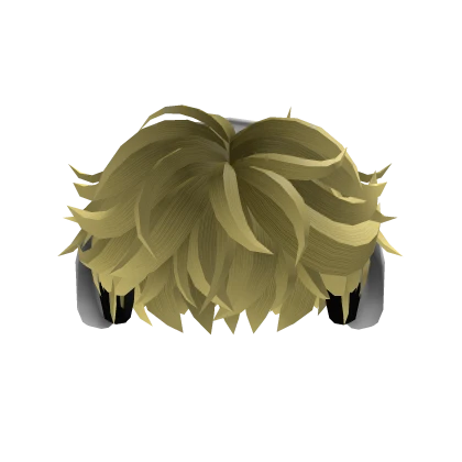 Blonde Fluffy Cool Boy Hair w/ Headphones