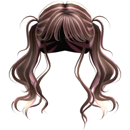 ʚɞ Candy brown and pink Cute Messy Anime Pigtails