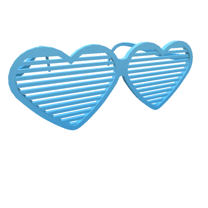 Oversized Heart Valentines Shutter Shades (BLUE)