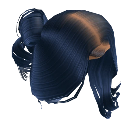 ☆ | Deep Blue Low Messy Bun