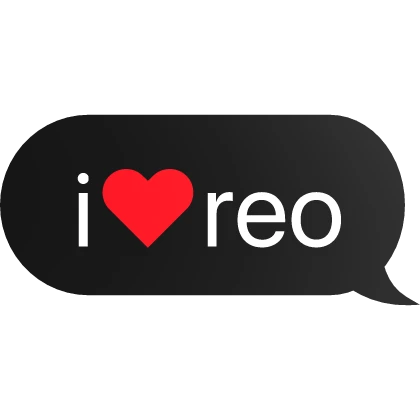 i heart reo blue lock text
