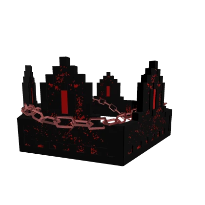 Red Grunge Gothic Chained 8-Bit Crown [ADD-ON]