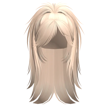 messy half-up grunge ponytail (pale blonde)