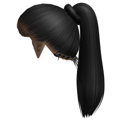 Black Ponytail with Edges