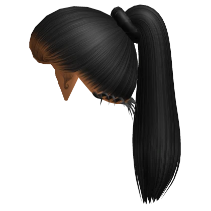 Black Ponytail with Edges