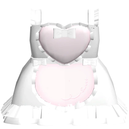 ♡ FREE : kawaii white + pink valentines maid dress