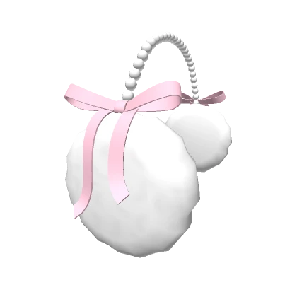 Ribbon Pearl Earmuffs Pink