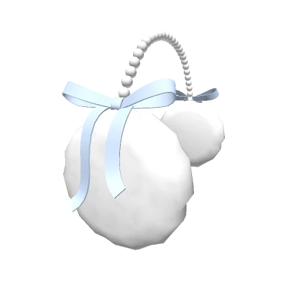 Ribbon Pearl Earmuffs Blue