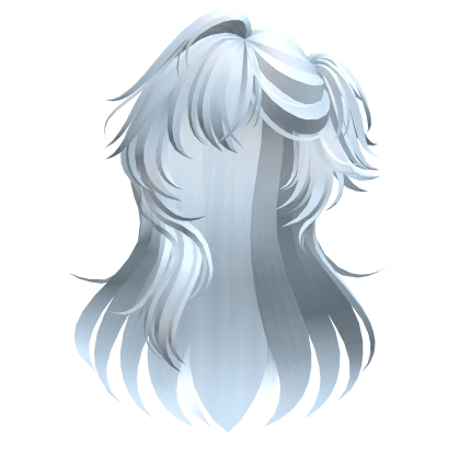 Fluffy Detective Half Up Side Pigtail (Light Blue)