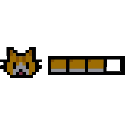 Orange Cat 8-Bit Health Bar