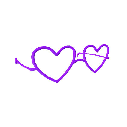 Purple Heart Rimmed Glasses - Cute