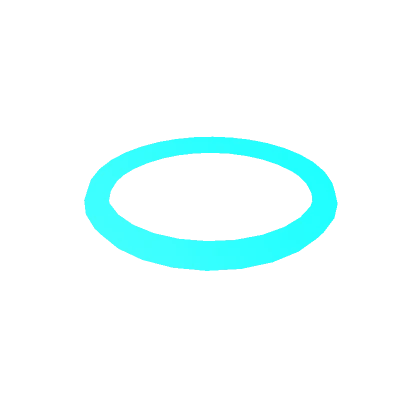 Glowing Halo - Light Blue Cartoony Neon