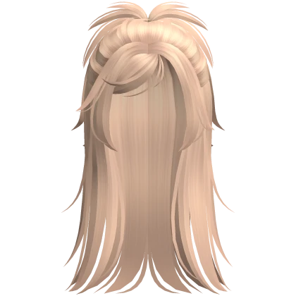 Spikey Y2K Messy Half Up Hair in Blonde