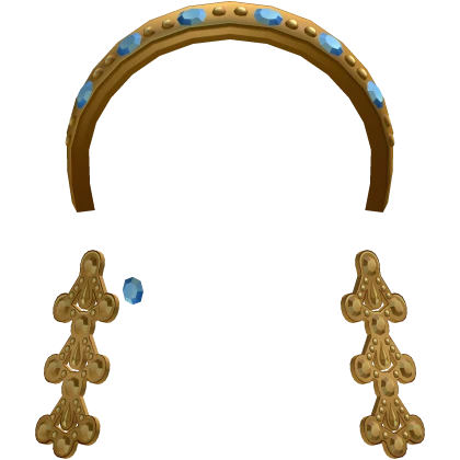 Cleo De Niles Golden Headband & Earrings 💎💛