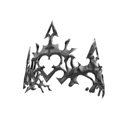 Grunge Silver Chrome Crown