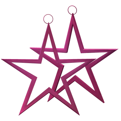 Y2K Star Earrings | Pink